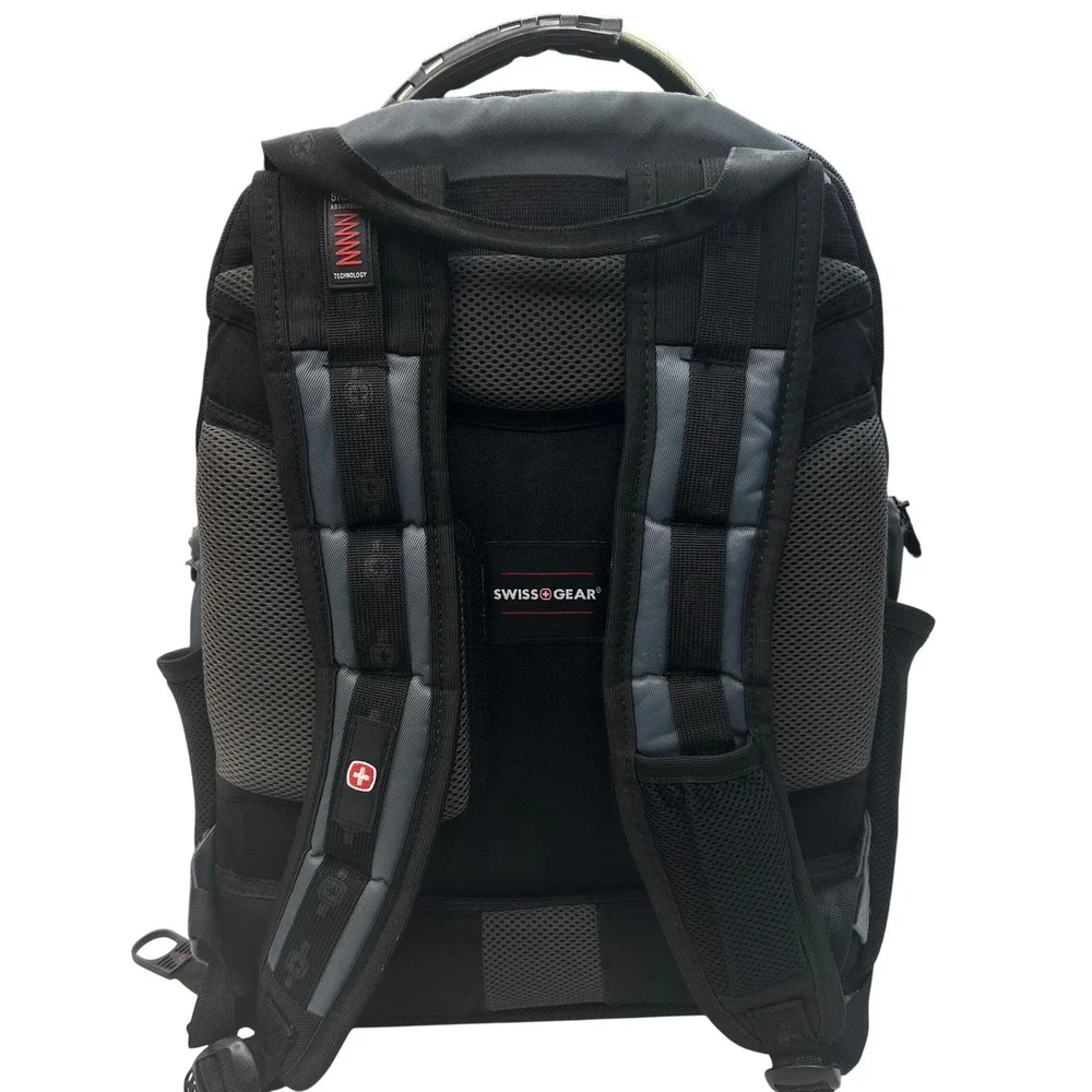 SwissGear Backpack Black Grey Professional Travel Work Bag 17